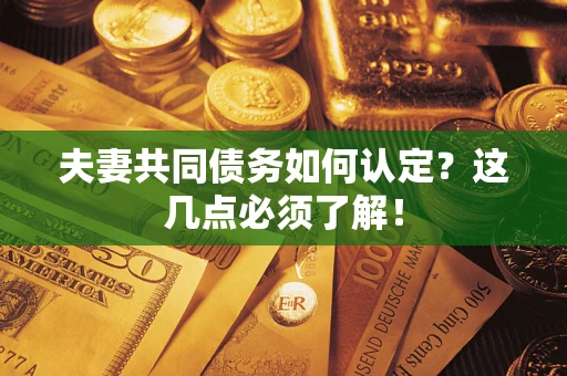 武汉夫妻共同债务如何认定？这几点必须了解！