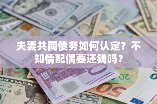 武汉夫妻共同债务如何认定？不知情配偶要还钱吗？
