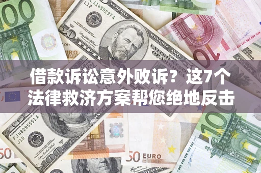 武汉借款诉讼意外败诉？这7个法律救济方案帮您绝地反击！
