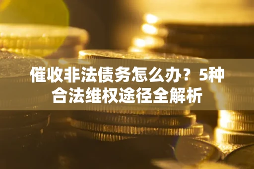武汉催收非法债务怎么办？5种合法维权途径全解析